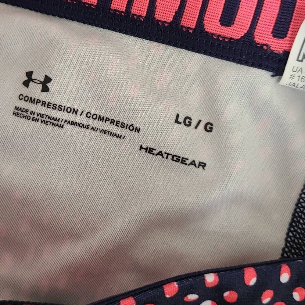 Under Armour Black And Red Polka Dot Cropped Leggings Womens Size Large - Picture 5 of 7